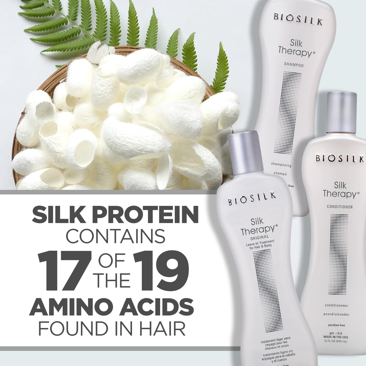 BioSilk hair after use showing shine, manageability and natural look