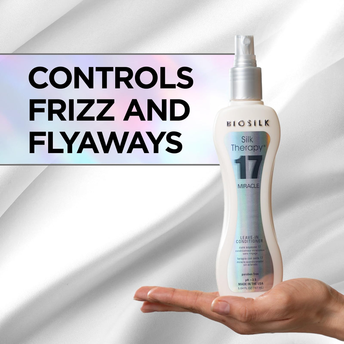 BioSilk Miracle 17 pump close-up demonstrating convenient dispensing and control