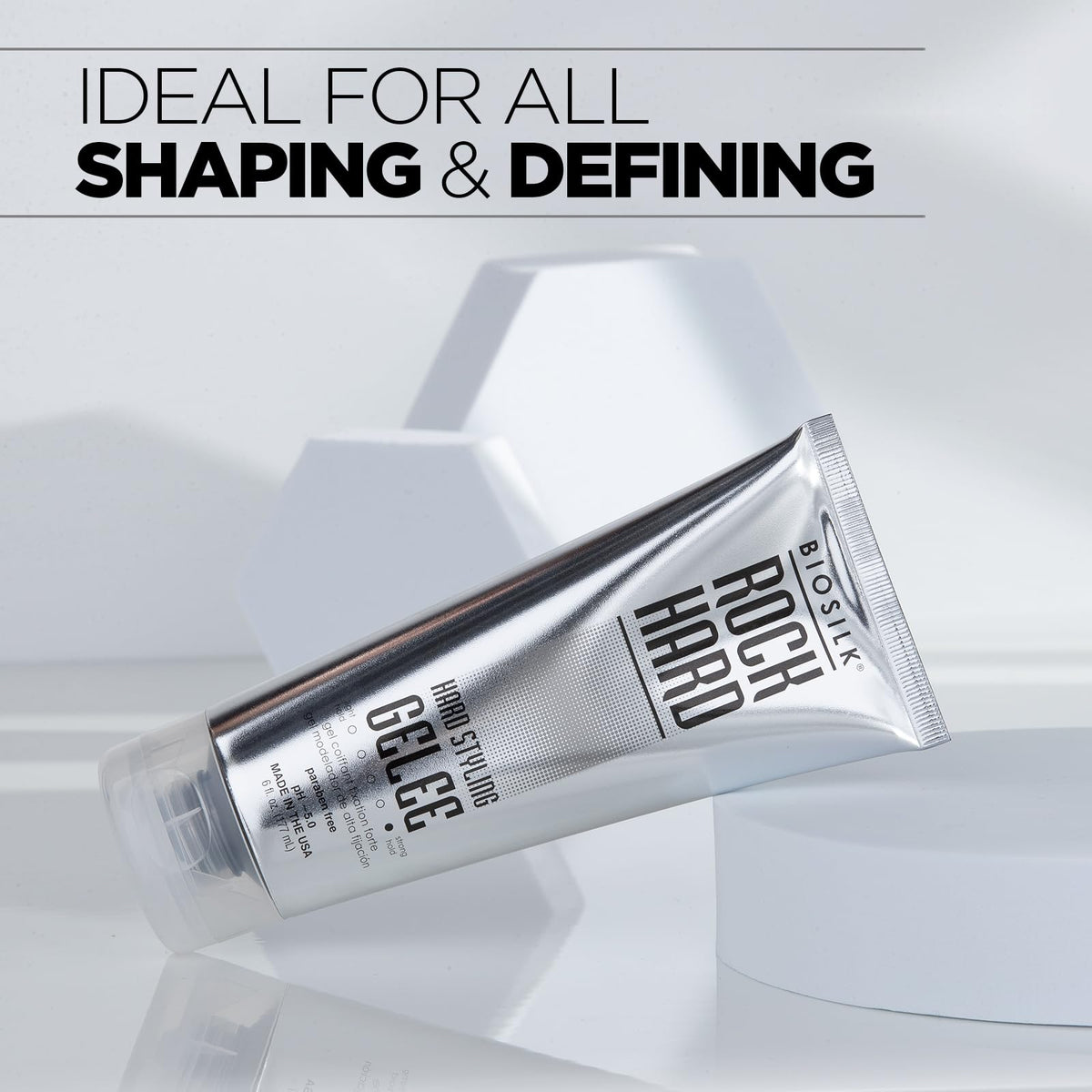 BioSilk Rock Hard Gel on hands demonstrating easy spread and firm hold