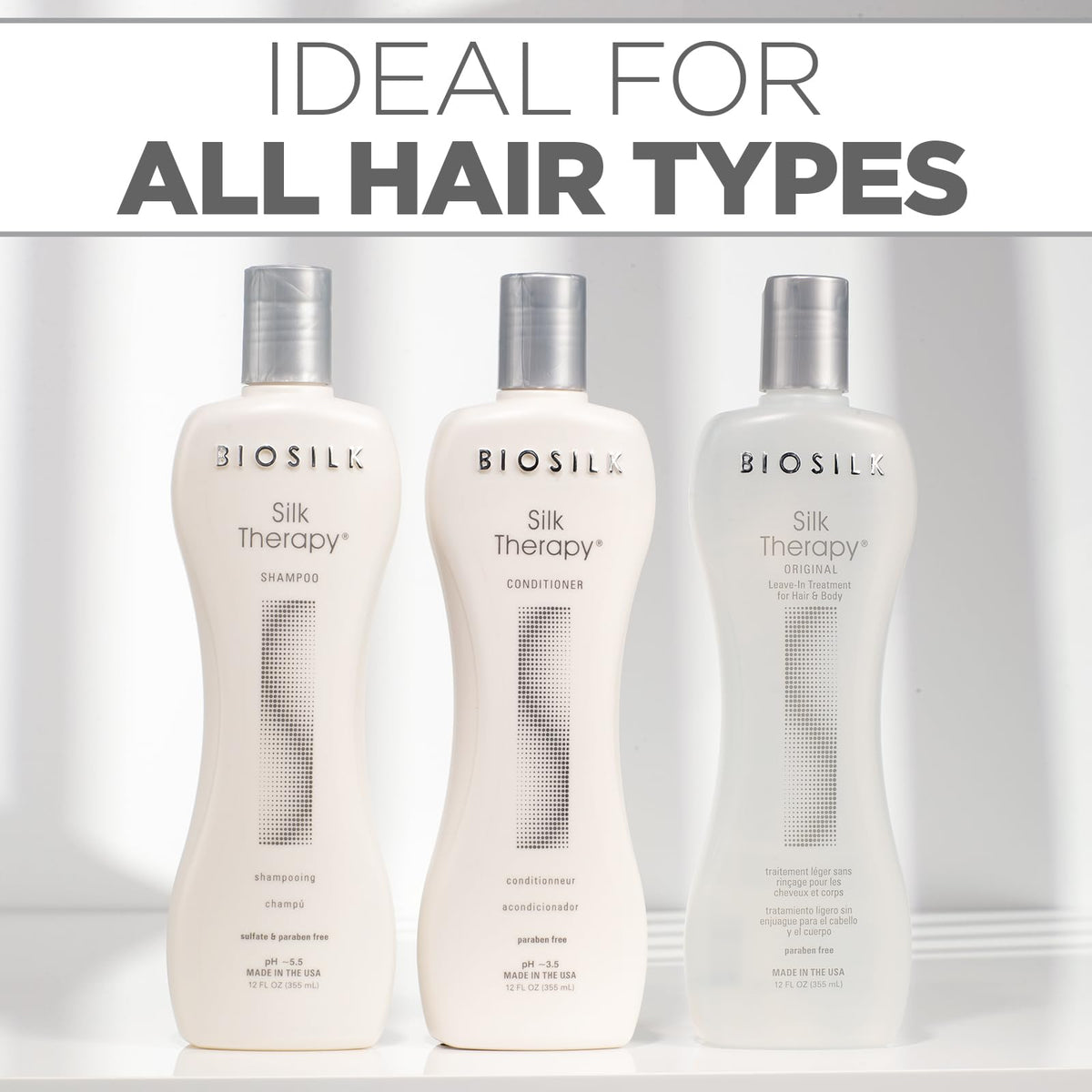BioSilk leave-in serum drop smoothing strands and taming frizz