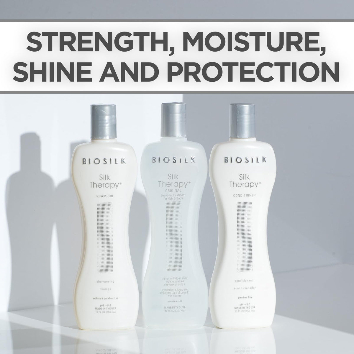 BioSilk shampoo pump dispensing foam for gentle effective cleansing