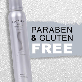 BioSilk model applying spray for polished salon-like results