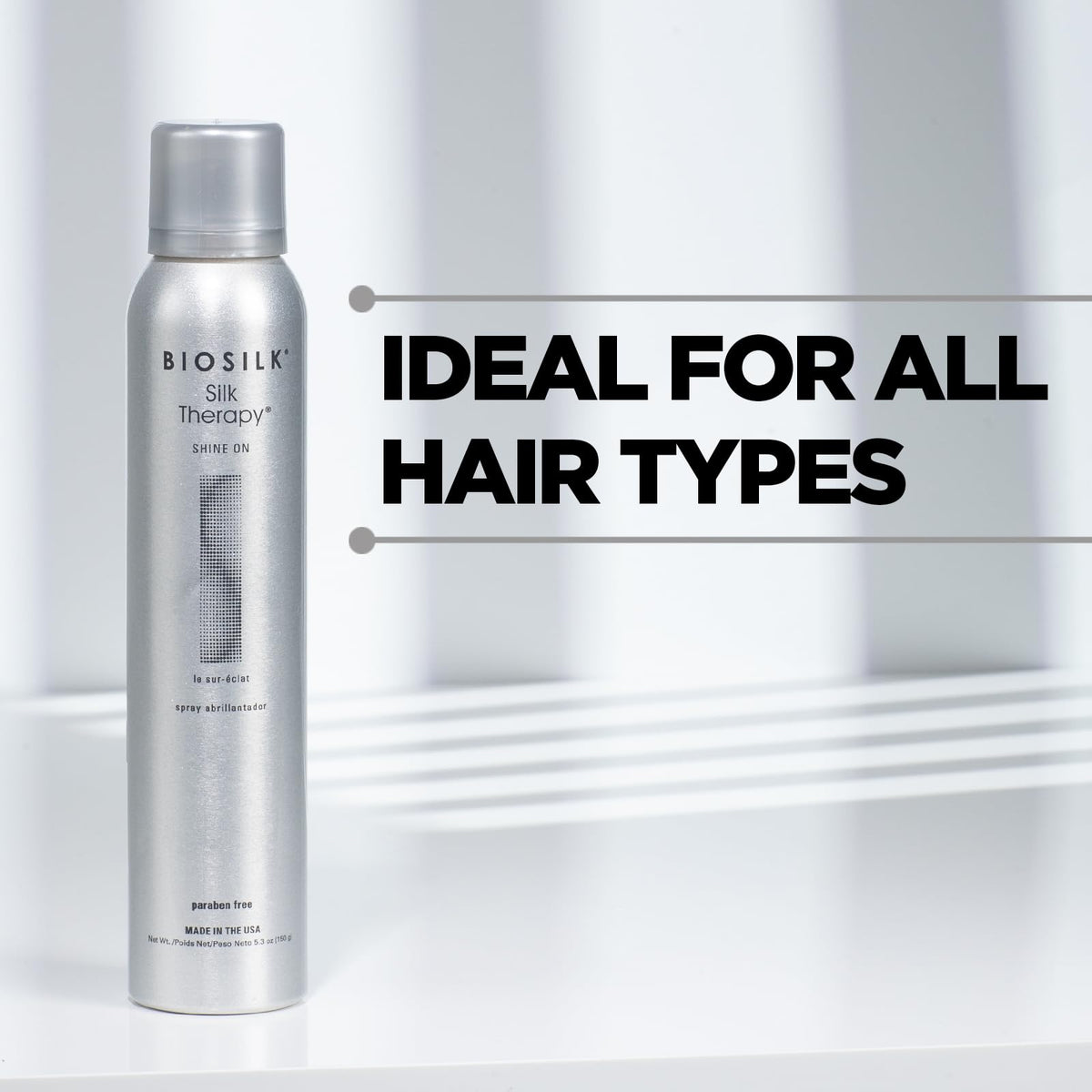 BioSilk can in hand demonstrating compact 5.3 oz size
