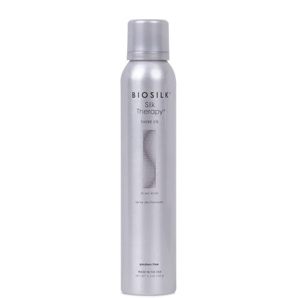 BioSilk bottle front view showing label and glossy finish benefit