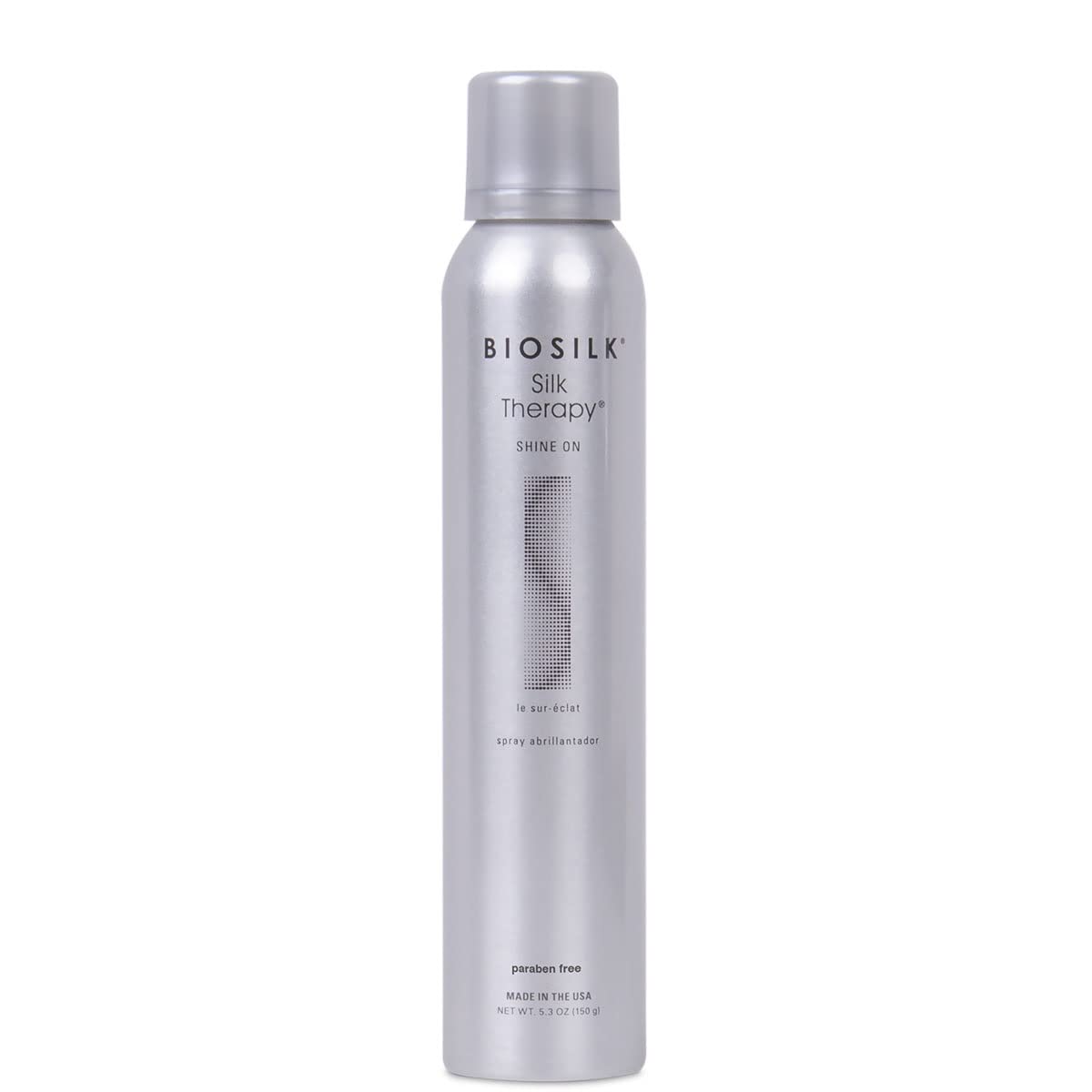 BioSilk applied on model hair showing smooth, frizz-free shine benefit