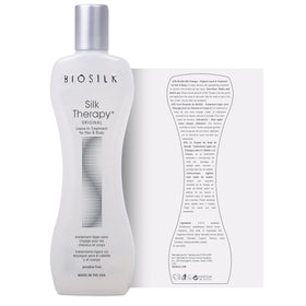 BioSilk before-and-after lengths showing reduced frizz and improved shine
