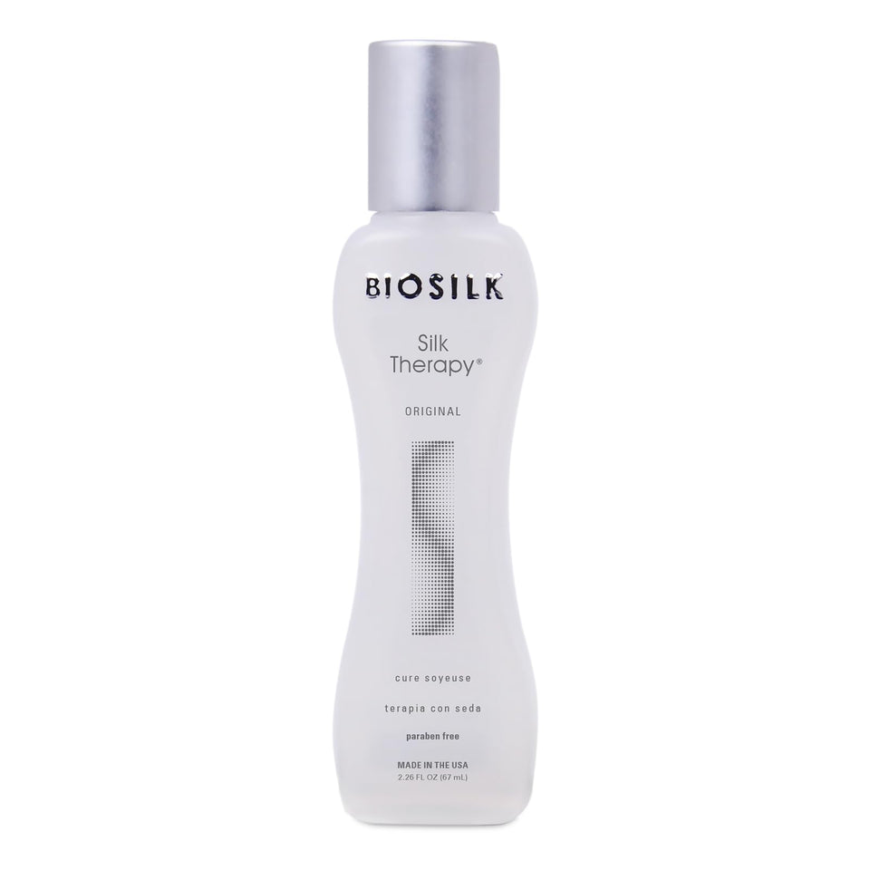BioSilk front packaging showing product and key benefits for smoother hair