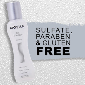 BioSilk on bathroom counter in lifestyle scene for everyday haircare routine