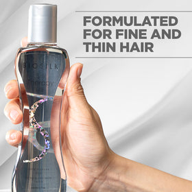 BioSilk before and after hair ends showing reduced frizz and split ends