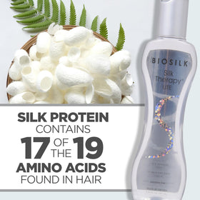 BioSilk next to a standard bottle for scale showing the 167 ml size benefit
