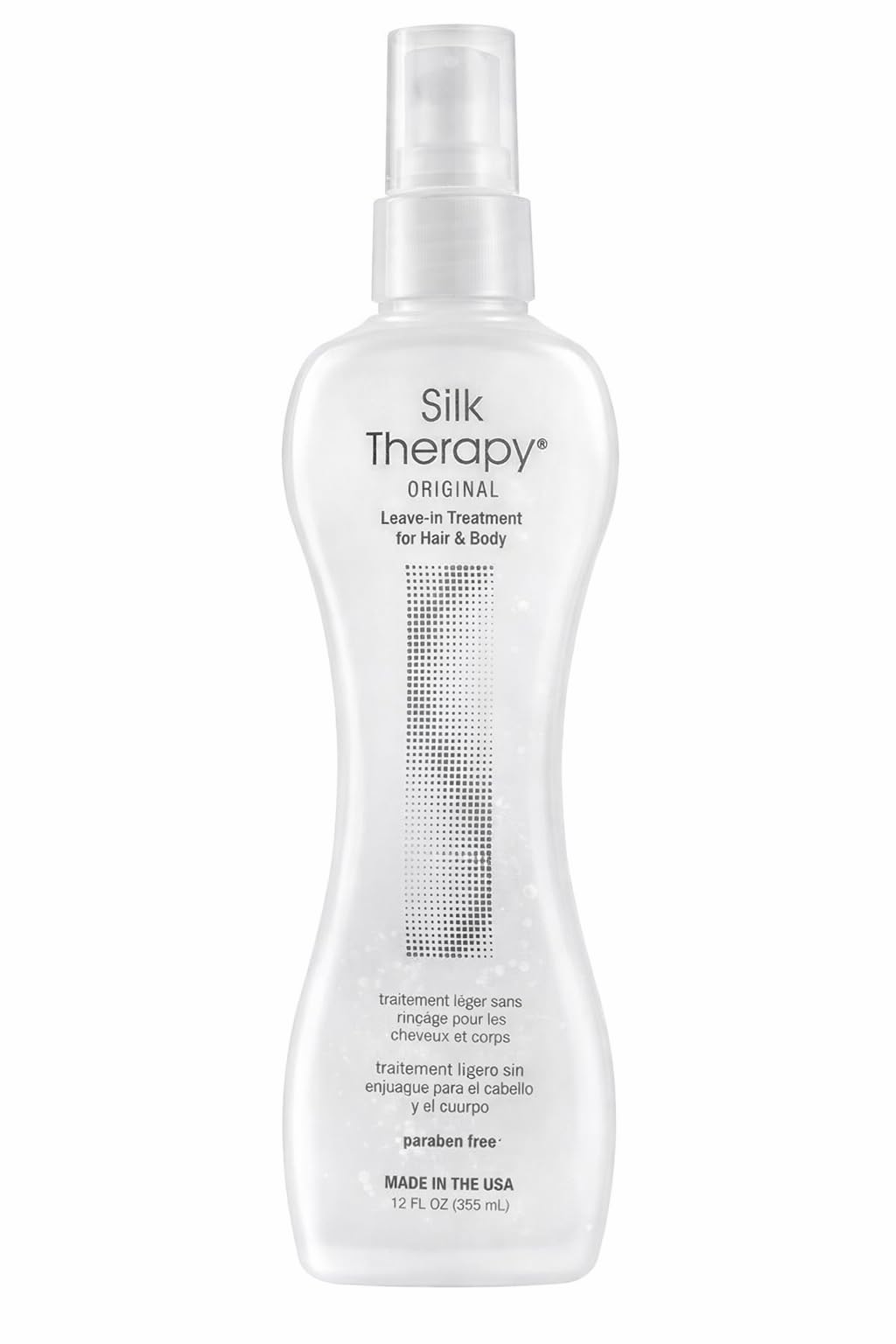 BioSilk front packaging shows 12 oz bottle and brand shine benefits