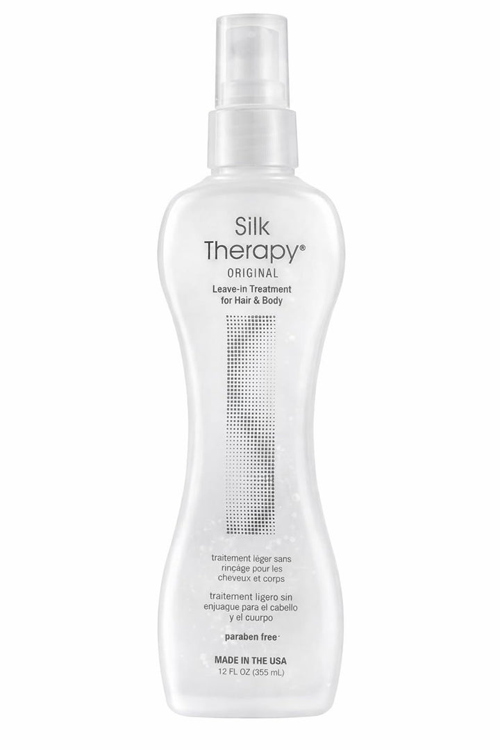BioSilk front packaging shows 12 oz bottle and brand shine benefits