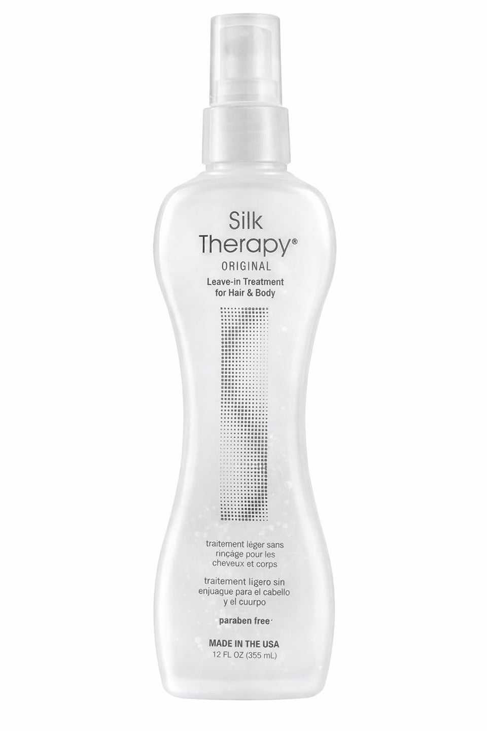BioSilk front packaging shows 12 oz bottle and brand shine benefits