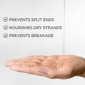 BioSilk silk serum texture on hand illustrating weightless feel