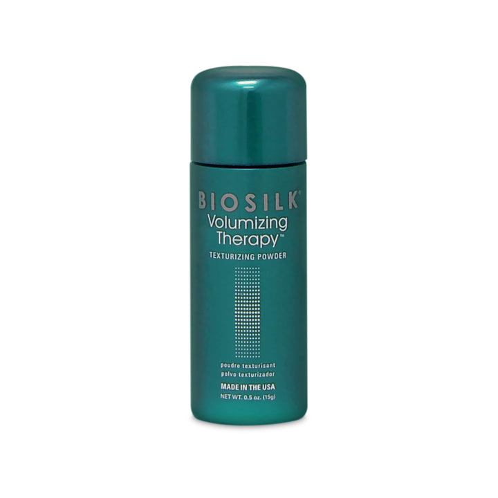 BioSilk front jar showing label and compact size for travel convenience