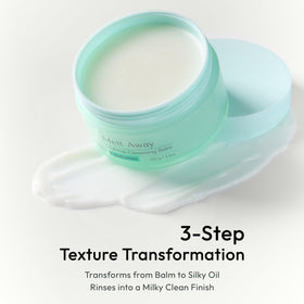 BioSimply emulsified balm milky rinse showing easy removal and clean finish