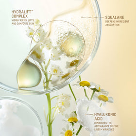 BIOSSANCE hand application showing absorption and instant plumping benefit