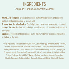BIOSSANCE back label close-up highlighting ingredients and transparency benefit