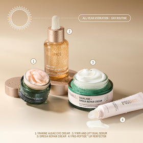 BIOSSANCE label detail with product name and visible ingredient benefits