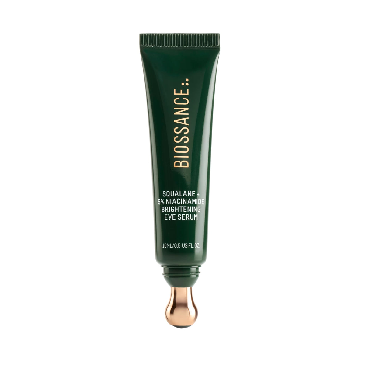 Biossance front packaging showing product and benefits for brightening