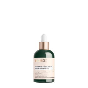 BIOSSANCE front bottle showing squalane copper peptide serum benefits