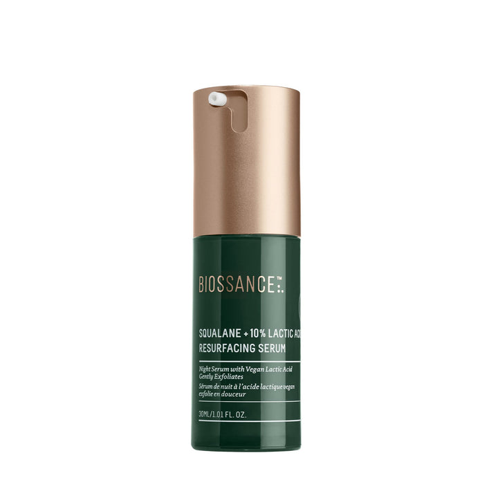 Biossance front packaging showing clean bottle and clear branding for confidence