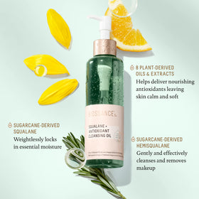 Biossance close-up oil droplet highlighting lightweight hydration benefit