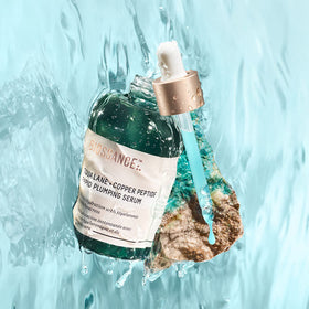 Biossance serum droplet texture demonstrating lightweight hydration and smooth finish