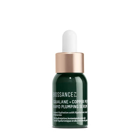 Biossance bottle front view showing compact 0.4oz size and clean design for travel