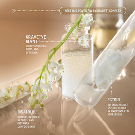 BIOSSANCE ingredients display with hyaluronic acid and ectoin for protection