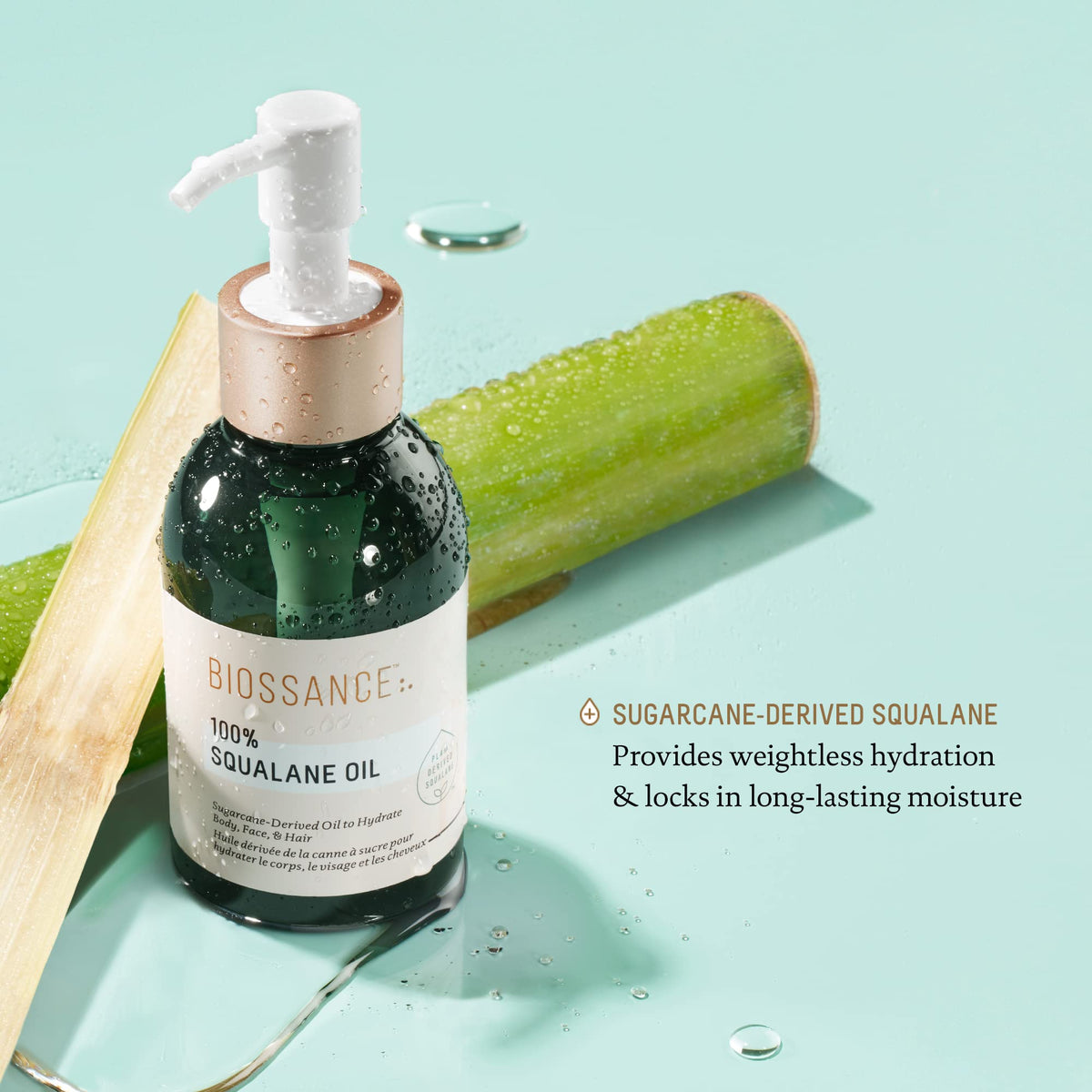 BIOSSANCE smoothing hair ends, adds shine and reduces frizz