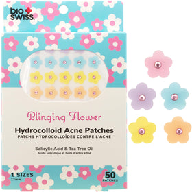 BioSwiss front packaging showing 50-count box and floral design benefit: convenience