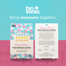 BioSwiss patches on bathroom counter ready for use promoting travel-friendly benefit