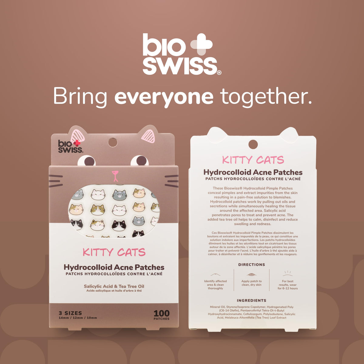 BioSwiss patches on bathroom counter conveying convenient supply and routine