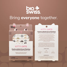 BioSwiss patches on bathroom counter conveying convenient supply and routine