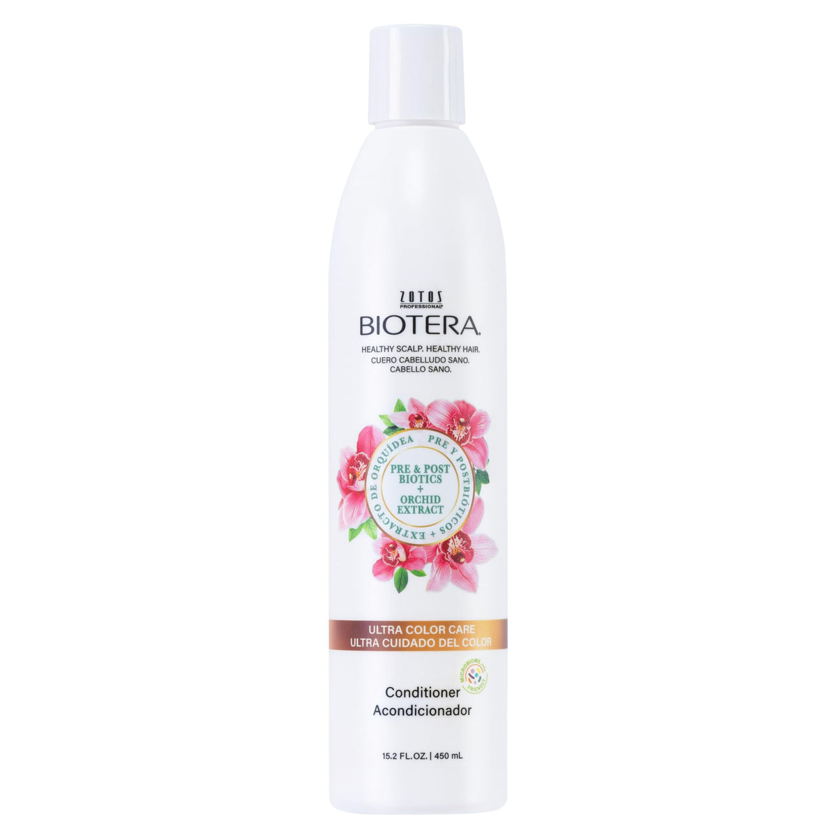 Biotera bottle front view showing Ultra Color Care Conditioner benefits