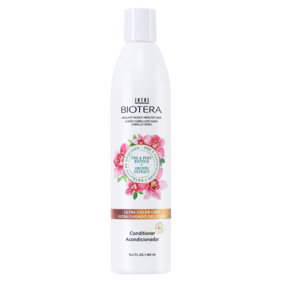 Biotera bottle front view showing Ultra Color Care Conditioner benefits