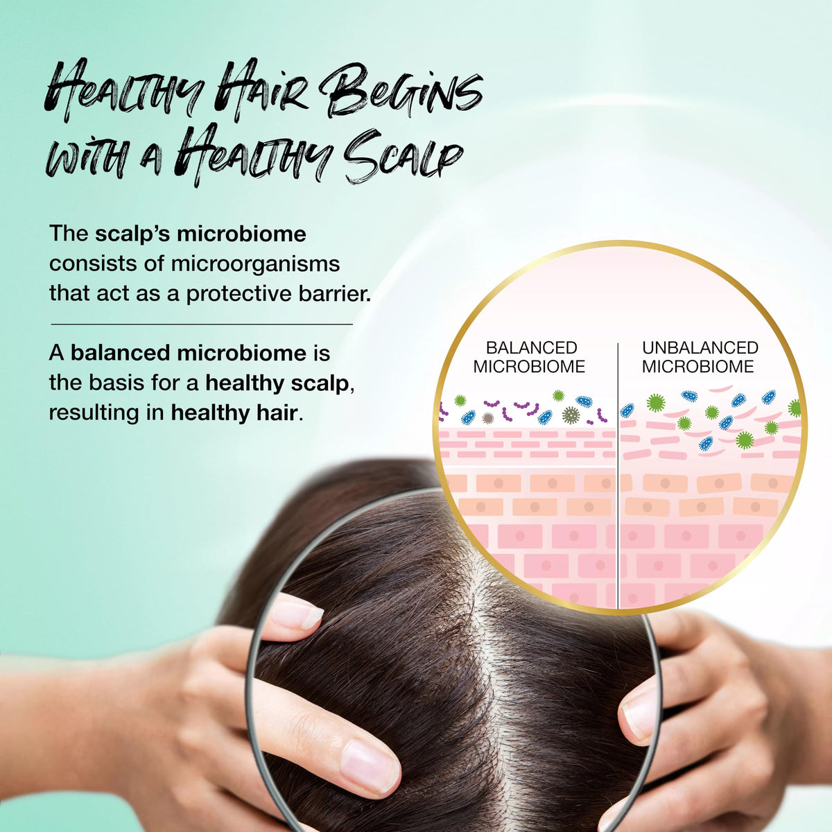 Biotera being applied to hair showing sculpting and flexible hold benefit