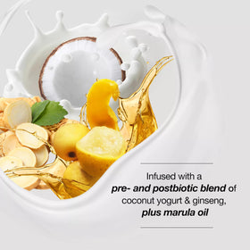 Biotera in-shower use on wet hair demonstrating smooth application and detangling
