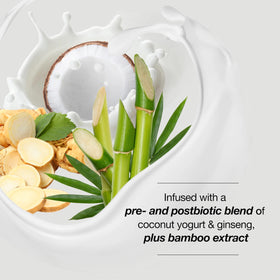 Biotera label ingredients panel showing pre and postbiotic blend and benefits