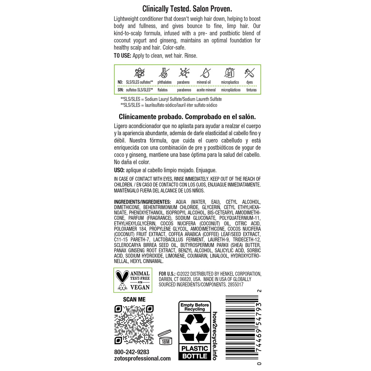 Microbiome-Friendly certification badge on Biotera packaging signaling scalp care