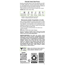 Biotera back label showing directions and microbiome-friendly certification