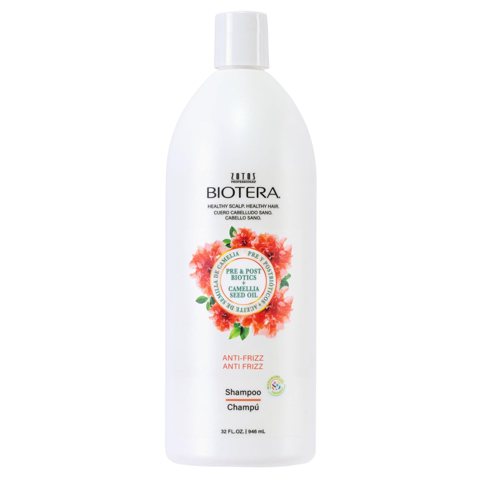 Biotera shampoo front bottle showing brand and smoothing benefit