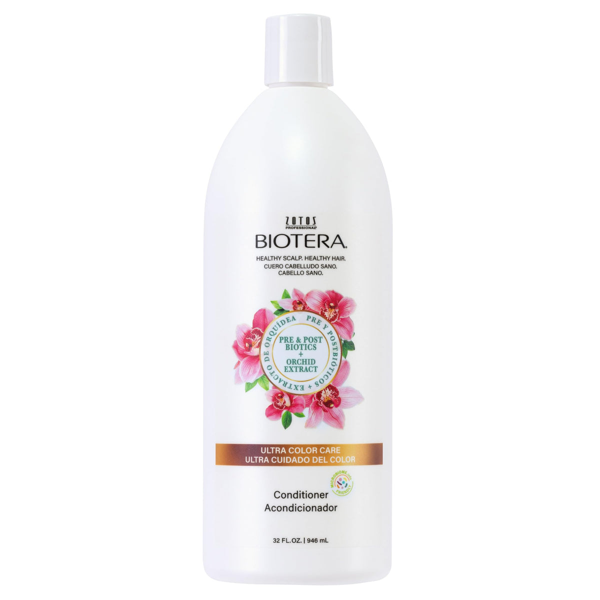 biotera front bottle showing 32 fl oz size and color-care benefits