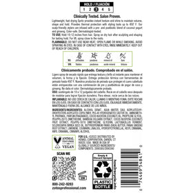 Biotera voluminous hairstyle after application illustrating lift and touchable finish