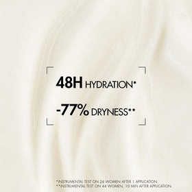 Biotherm application on forearm before and after, visible softness and reduced dryness