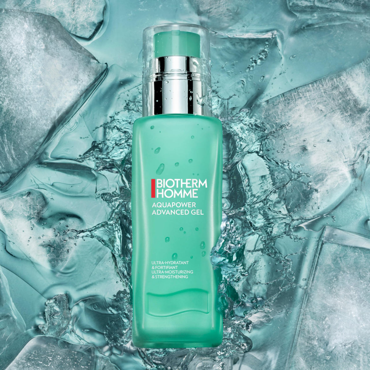 Biotherm Aquapower gel on hands demonstrating fast absorption and non-greasy feel