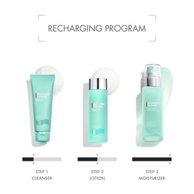 Biotherm Aquapower applied on male model's face showing immediate freshness