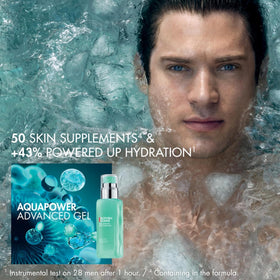 Biotherm Aquapower jar texture close-up demonstrating lightweight cooling gel