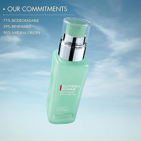 Biotherm Aquapower next to ruler indicating 3.4 oz travel-friendly size
